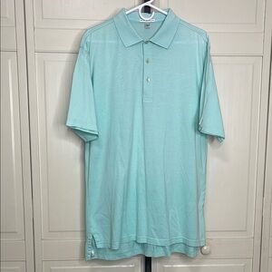Peter Millar Crown Sport Jubilee Classic Fit Performance Jersey Polo Shirt Sz L